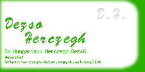 dezso herczegh business card